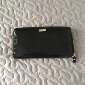 Kate Spade Black Large Patent Leather Wallet